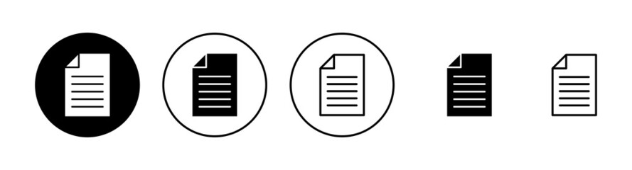 Document icons set. Paper sign and symbol. File Icon