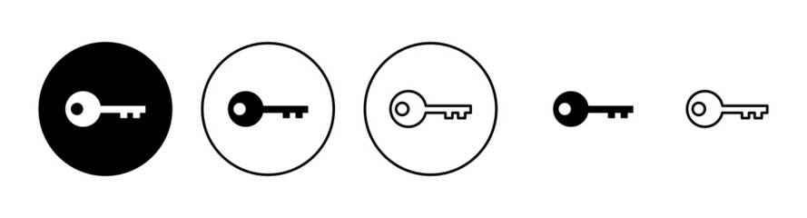 Key icons set. Key sign and symbol.