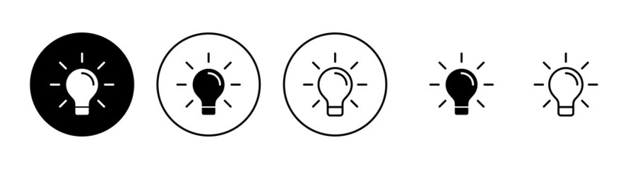 Lamp icons set. Light bulb sign and symbol. idea symbol.