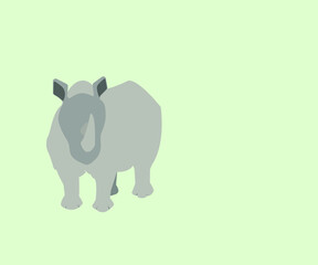 rhinoceros Vector illustration of an animal