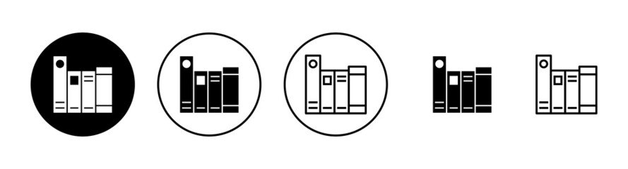 Library icons set. education sign and symbol