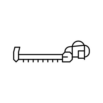 recommend clip art: sickle farm equipment line icon vector illustration