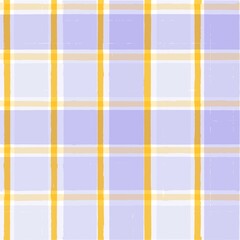 Plaid check patten. Seamless vector tartan texture print. lilac and white watercolor stripes, checkered male graphic background.