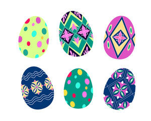 set of easter eggs
