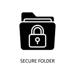 Secure Folder Vector Solid Icon Design illustration. Banking and Payment Symbol on White background EPS 10 File