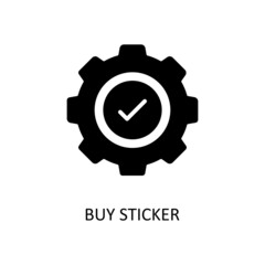Buy Sticker Vector Solid Icon Design illustration. Banking and Payment Symbol on White background EPS 10 File
