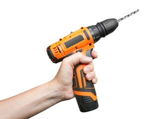 Battery screwdriver or drill in hand
