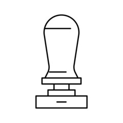 tamper coffee tool line icon vector illustration