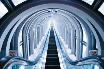 escalator in a building © D’s Photograph