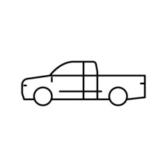 truck car line icon vector illustration