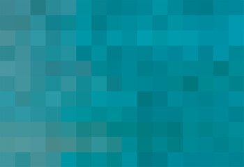 Vector texture of sea water from squares. Blue geometric background. Abstract gradient backdrop for presentation, magazines, fliers, annual reports, posters and business cards. Vector illustration
