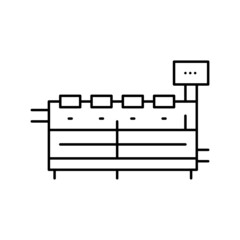 malaxer machines line icon vector illustration