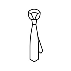 tie formalwear accessory line icon vector illustration