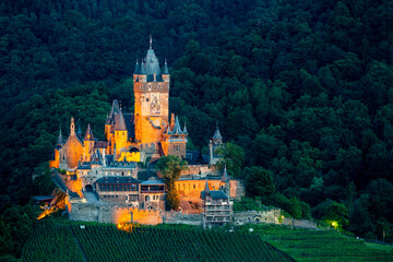 Reichsburg Cochem in the Moselle Valley, Germany - 488342983