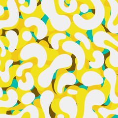 yellow green white color fluid art abstract background concept design vector illustration