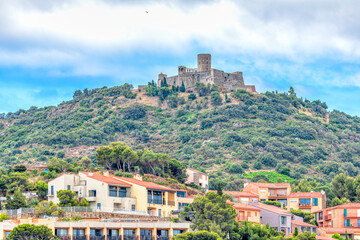 Naklejka premium A famous landmark in South of France the beautiful village of Collioure 
