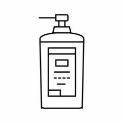 concentrated detergent with dispenser line icon vector illustration