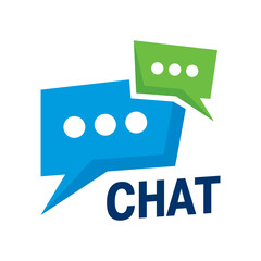 Vector logo of a chat, bot and consulting company