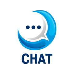 Vector logo of a chat, bot and consulting company