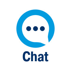Vector logo of a chat, bot and consulting company