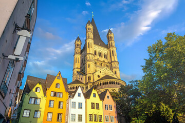 Downtown Cologne city skyline, cityscape of Germany