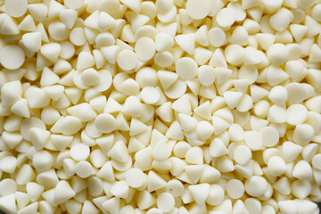 detail shot of white color Chocolate chips 