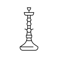 turkish hookah line icon vector illustration