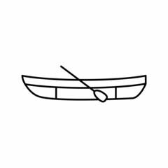 Fototapeta na wymiar dinghy boat line icon vector illustration