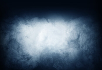 Smoke over black background. Fog or steam texture.