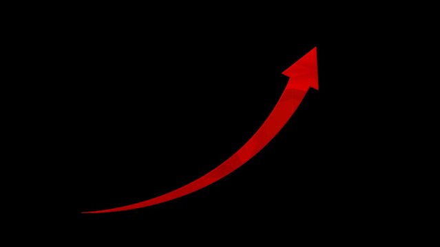 red rising arrow transparent channel