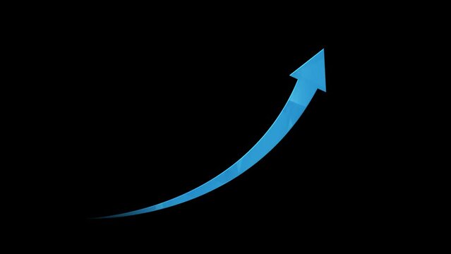 blue rising arrow transparent channel