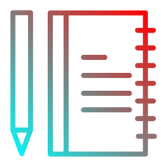notepad and pencil icon