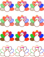 Turkey Thanksgiving Monogram 