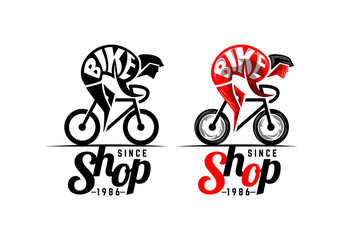 Logo Bicycle Shop Vector Illustration Template Good for Any Industry