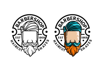 Logo Barbershop Man Vector Illustration Template Good for Any Industry