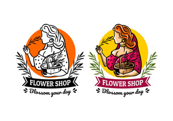 Logo Flower Shop Vector Illustration Template Good for Any Industry