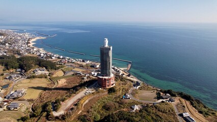 2022年1月　淡路島にある解体工事中の世界平和大観音像をドローンで空撮