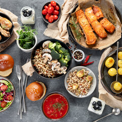 Assorted meal dish