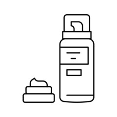 foam for shave line icon vector illustration