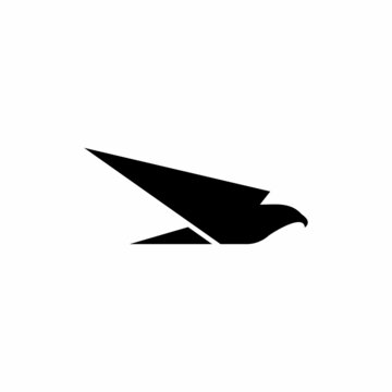 recommend clip art: Flying Bird logo. Luxury bird, eagle, hawk, vector line logotype design
