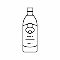 oil olive bottle line icon vector illustration