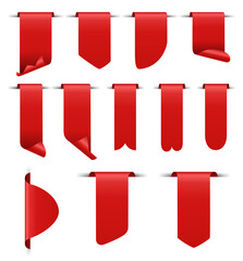 Price label ribbons set. Sale promotion, shopping discounts or store goods tags templates. Hot price offers. Sales label for black friday