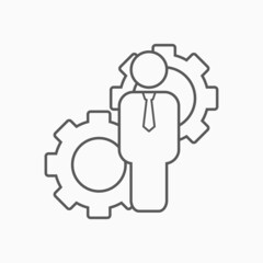 management icon, business concept vector