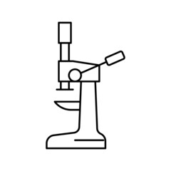 press tool for preparing coffee line icon vector illustration