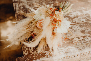 Le bouquet bohème de la mariée