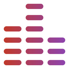 Obraz premium sound bars gradient icon