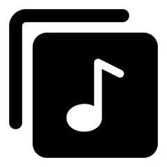 music album glyph icon