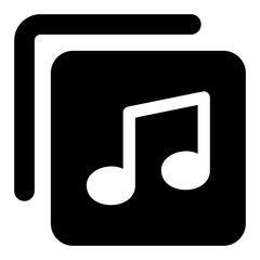 music album glyph icon