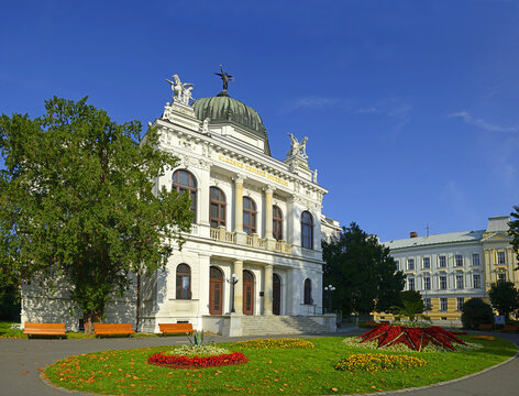 Opava - Silesian Museum building. Opava is the historical capital of Czech Silesia, Opava is now in the Moravian-Silesian Region, Czech Republic
