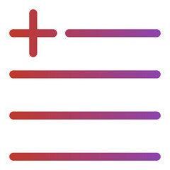 add to playlist gradient icon